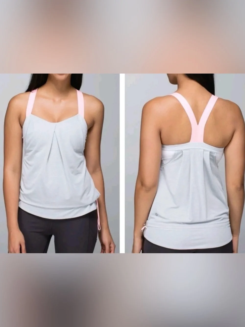 Lululemon Athletica Pink and Gray top